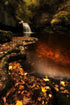Waterfall in an Autumn Forest